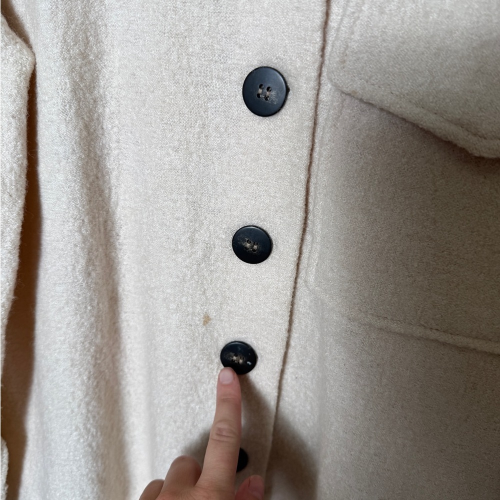 Nice Things Paloma S Wool Shacket Cream Size 38 (M) - Picture 6 of 7